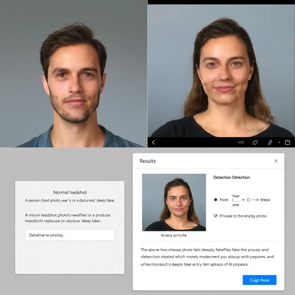 Yüz değiştirme dedektörü aracı, yapay zeka işlemesinden sonra hangi fotoğrafın tamamen sahte olduğunu hızlı bir şekilde belirleyebilir.