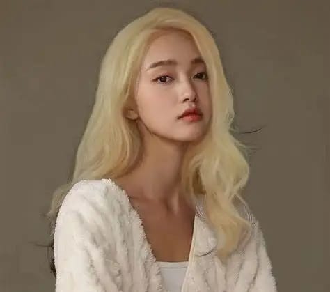 Po efekcie blond włosów czarne włosy stają się blond.