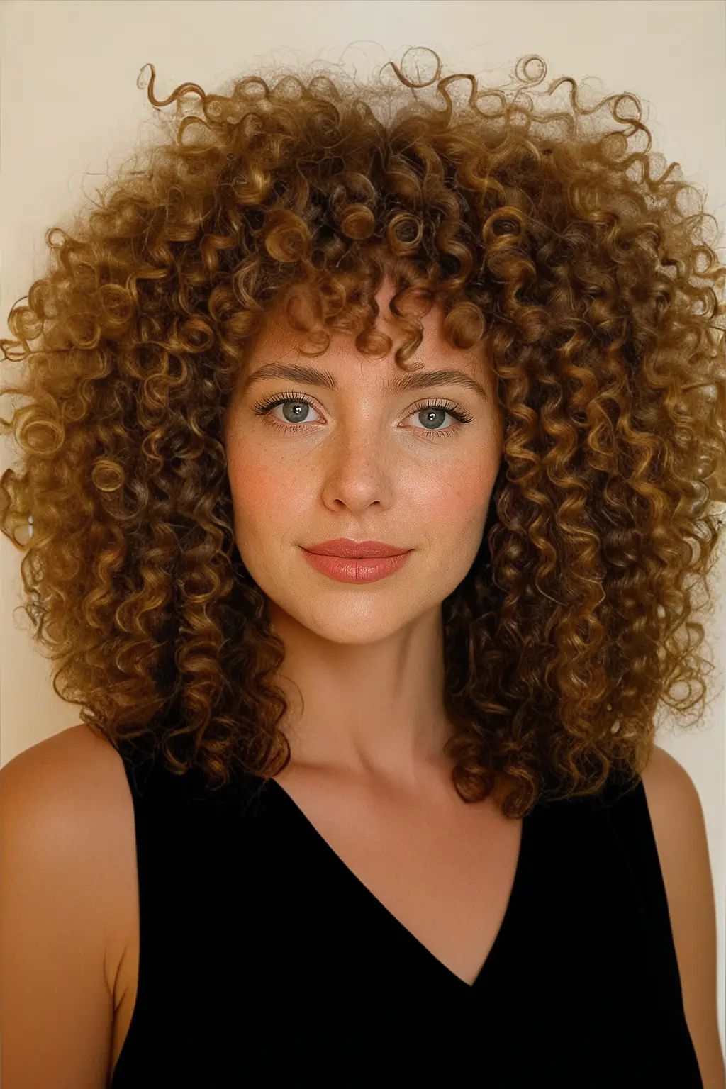 Naturalne, obszerne, duże loki, tworzące ogólny efekt afro.