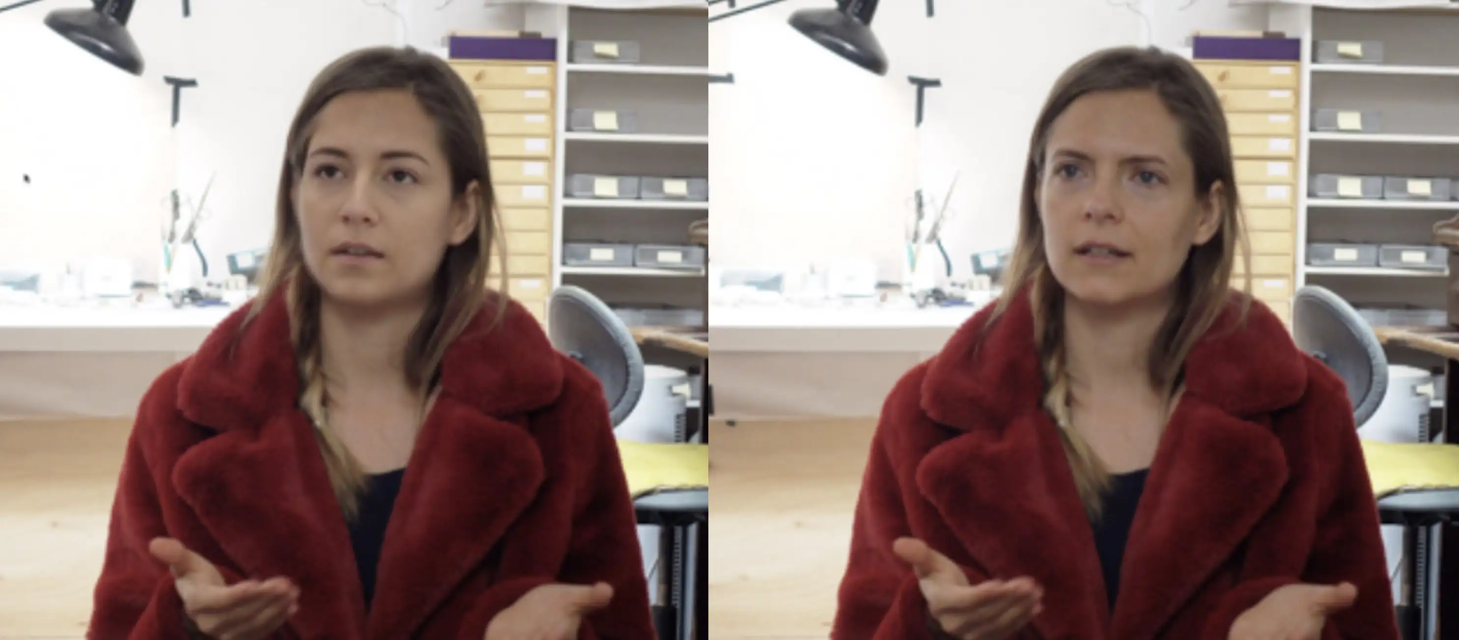 Le créateur de vidéo d'échange de visage transforme le visage d'une femme en un autre. Le créateur de vidéo d'échange de visage transforme le visage d'une femme en un autre.